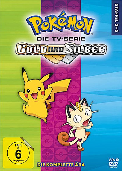 Pokemon - TV-Serie: Gold&Silber STAFFEL 3-5 (DVD)  20-DISK-DVD-SET - 159 FOLGEN