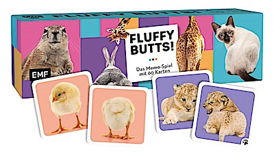 Memo-Spiel: Fluffy Butts – Finde den passenden Po zum Kopf!