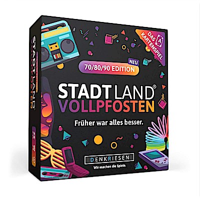 STADT LAND VOLLPFOSTEN® Kartenspiel - 70/80/90 Edition