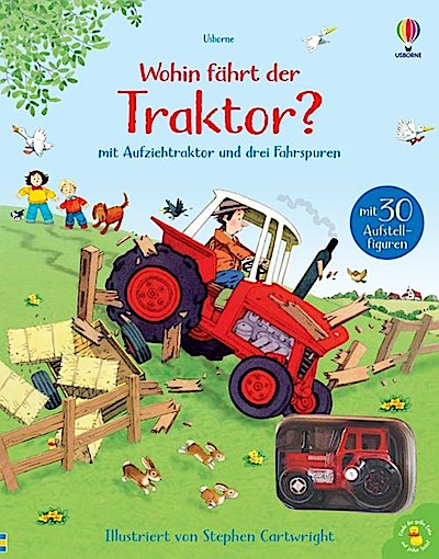 Nina und Jan - Wohin fährt der Traktor? (+ Aufzieh-Traktor)