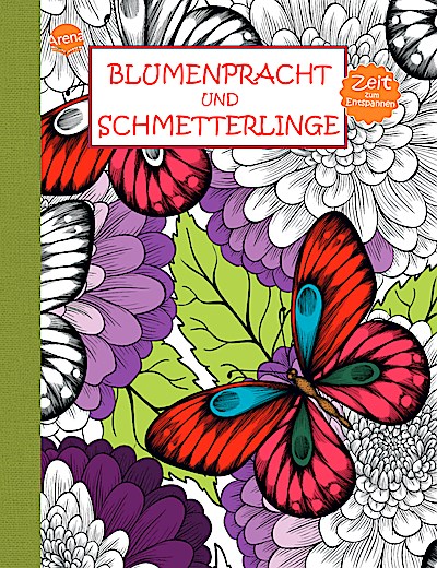 Blumenpracht und Schmetterlinge (Malbuch)