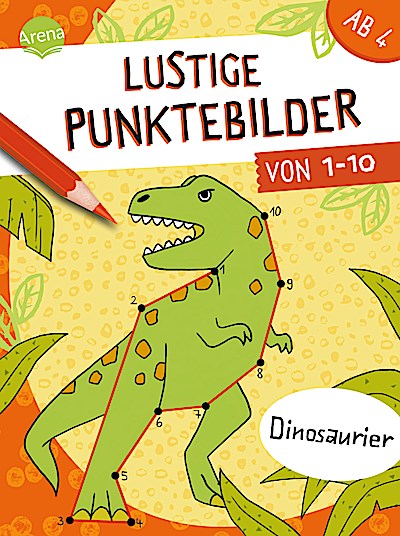 Lustige Punktebilder von 1-10 - Dinosaurier