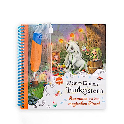 Ausmalen mit dem magischen Pinsel - Kleines Einhorn Funkels