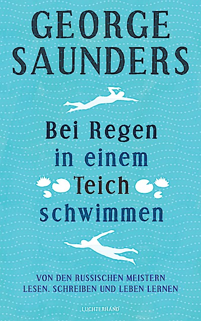 Bei Regen in einem Teich schwimmen