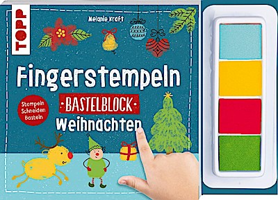 Fingerstempeln Bastelblock: Weihnachten