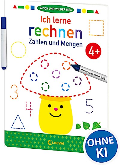 Wisch und wieder weg - Ich lerne rechnen 4+