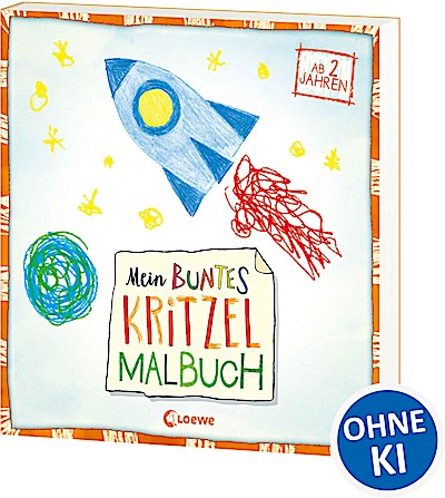 Mein buntes Kritzel-Malbuch (Rakete)
