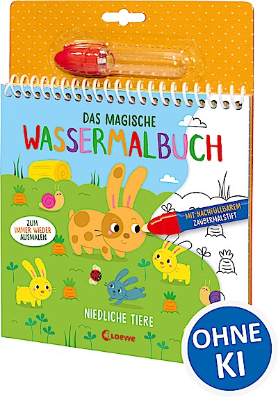 Das magische Wassermalbuch - Niedliche Tiere