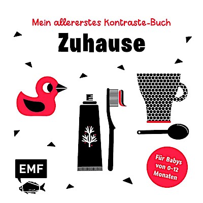 Kontrastbuch für Babys: Zuhause