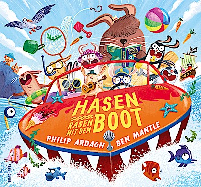 Hasen rasen mit dem Boot