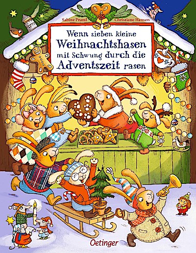 Wenn sieben kleine Weihnachtshasen mit Schwung...
