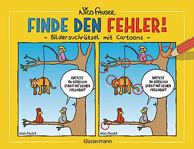 Finde den Fehler - Bildersuchrätsel mit Cartoons