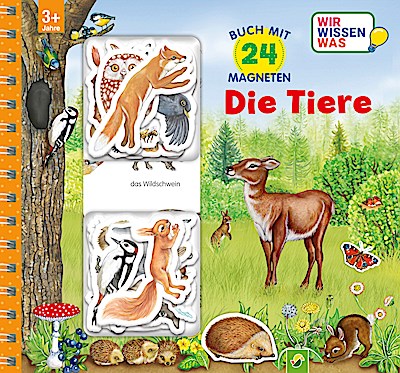 Magnetbuch Die Tiere - mit 24 Magneten
