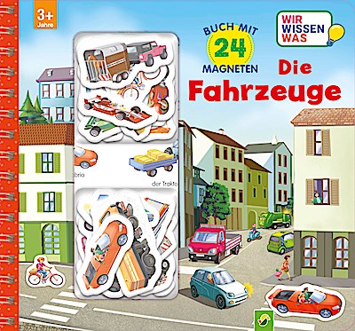 Magnetbuch Die Fahrzeuge mit 24 Magneten