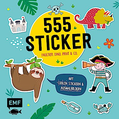 555 Sticker – Faultier, Dino, Pirat und Co.