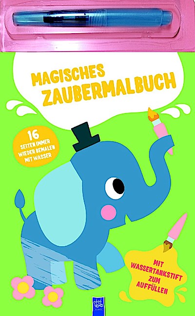 Magisches Zaubermalbuch - Grün (Elefant)