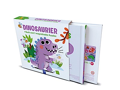 Dinosaurier - 1 Buch und 3 magnetische Puzzles