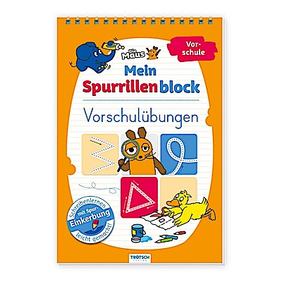 Die Maus - Mein Spurrillenblock Vorschulübungen Übungsbuch