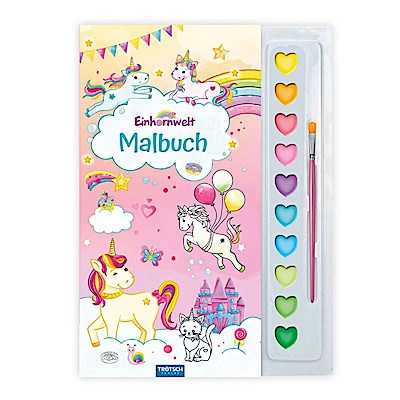 Einhornwelt - Malbuch mit Tuschkasten