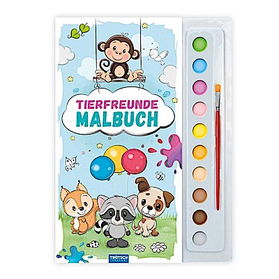 Tierfreunde - Malbuch mit Tuschkasten